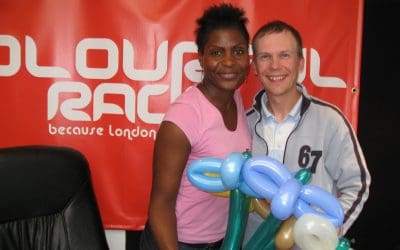 Gordon is the guest balloon expert for Colourful Radio (with audio)